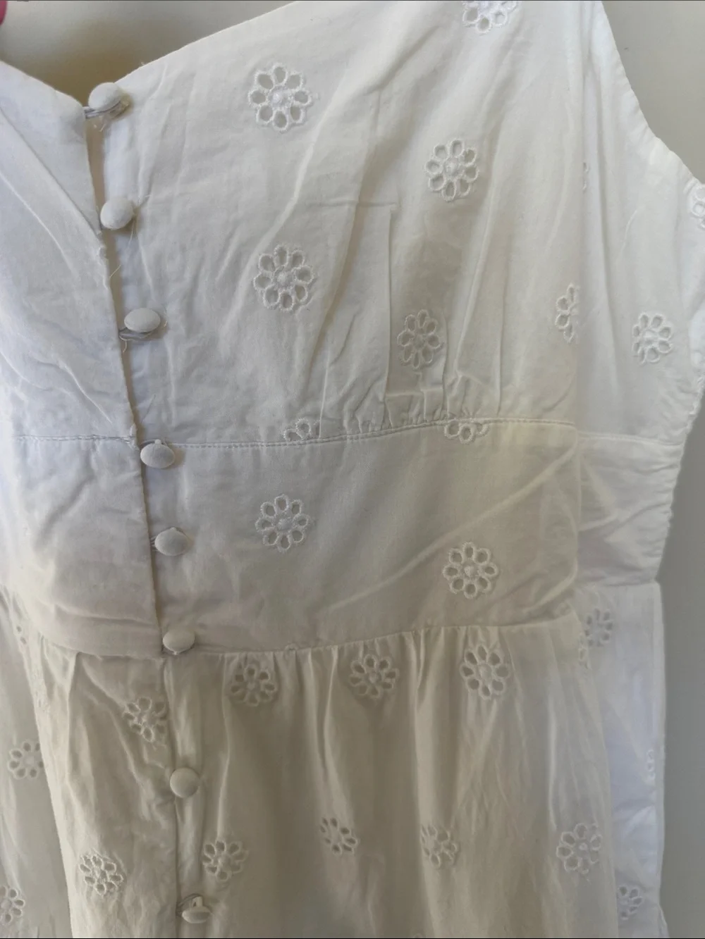 J. Crew White Coastal Tiered Cotton Midi Dress M